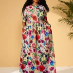 Plus Size Floral Print Maxi Dress 2 | PricZone Plus Size Floral Print Maxi Dress 2 | PricZone