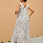 Plus Size Ditsy Floral Lace Maxi Dress with Tie Side Strap 6 | PricZone Plus Size Ditsy Floral Lace Maxi Dress with Tie Side Strap 6 | PricZone