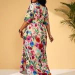 Plus Size Floral Print Maxi Dress 4 | PricZone Plus Size Floral Print Maxi Dress 4 | PricZone