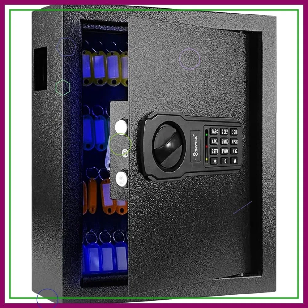 83 Keys Wall Safe with Sensor Light Emergency Power Secure 1 | PricZone 83 Keys Wall Safe with Sensor Light Emergency Power Secure 1 | PricZone