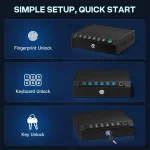Biometric Handgun Safe with Drop Slot Quick Access LED 5 | PricZone Biometric Handgun Safe with Drop Slot Quick Access LED 5 | PricZone