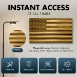 American Flag Hidden Wall Mounted Gun Safe with Magnetic 2 | PricZone American Flag Hidden Wall Mounted Gun Safe with Magnetic 2 | PricZone