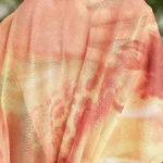 Vibrant Orange Abstract Print Plus Size Sheer Swimwear Set 6 | PricZone