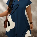 Plus Size Floral Notch VNeck Batwing Sleeve Summer Dress 6 | PricZone Plus Size Floral Notch V Neck Batwing Sleeve Summer Dress 6 | PricZone