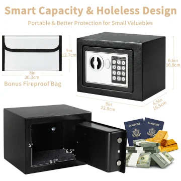 2 Cubic Feet Electronic Digital Safe Box with Steel Money 2