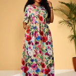 Plus Size Floral Print Maxi Dress 5 | PricZone Plus Size Floral Print Maxi Dress 5 | PricZone