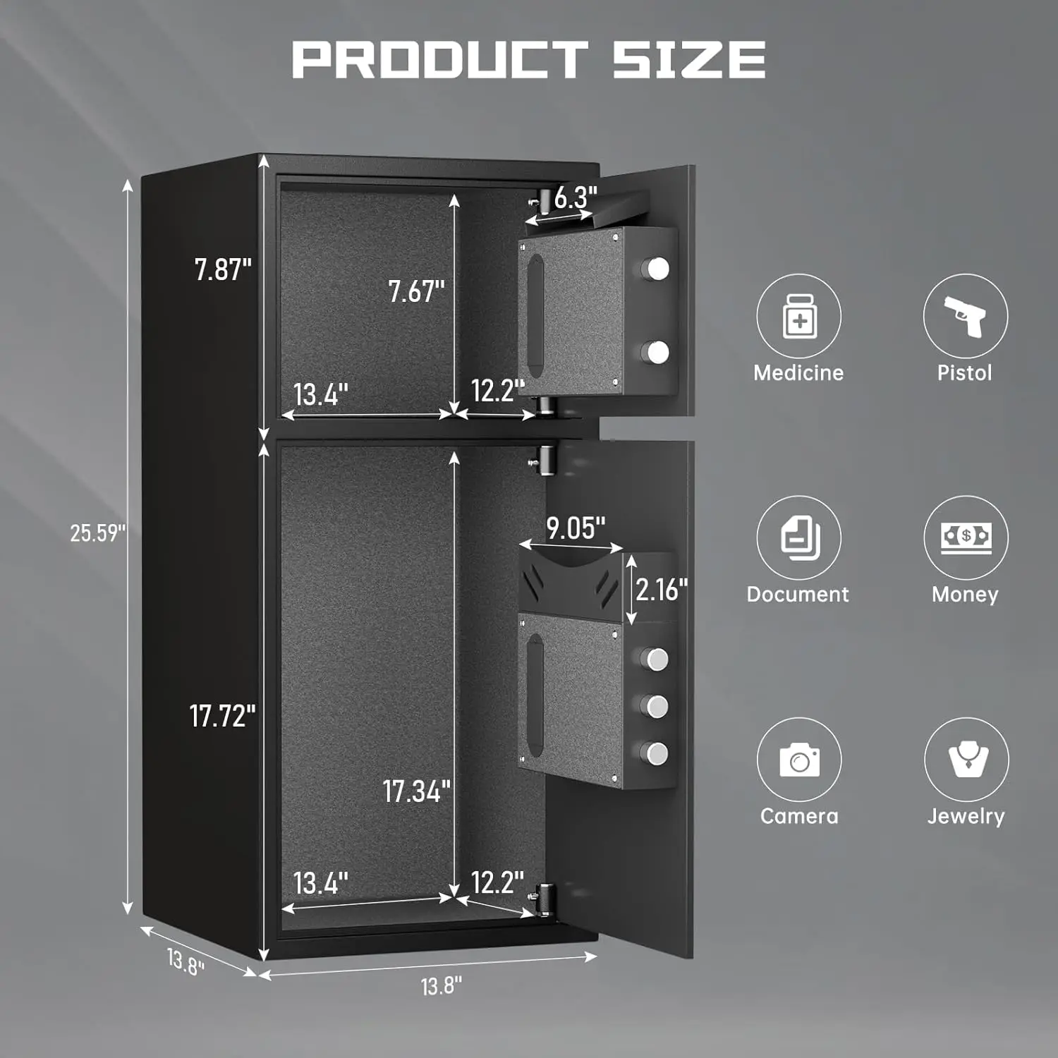 Heavy Duty Large Safe with Dual Alarm System Home 3 | PricZone Heavy Duty Large Safe with Dual Alarm System Home 3 | PricZone