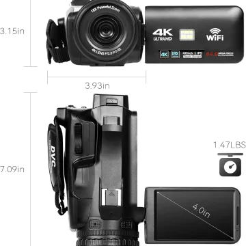 4K Video Camera with 18X Digital Zoom and 64MP Resolution 2