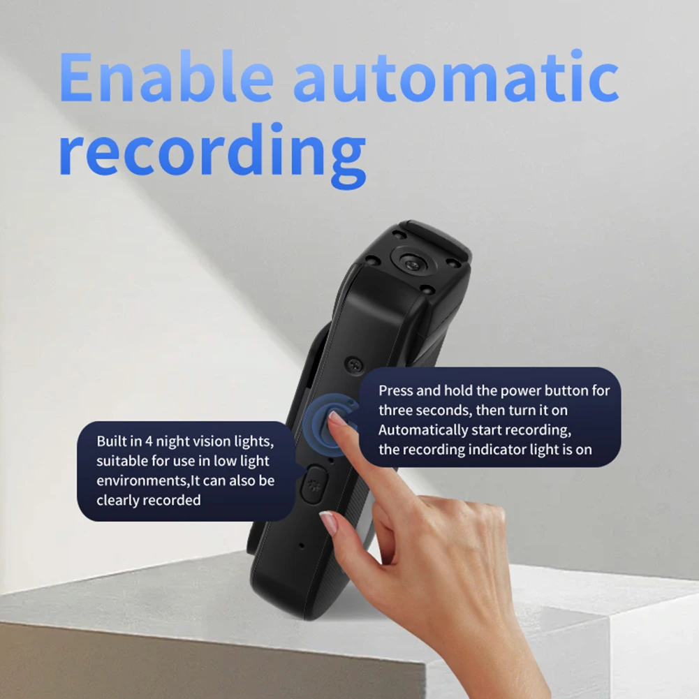HD 1080P Portable Body Worn Cam with Night Vision and Audio 15