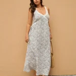 Plus Size Ditsy Floral Lace Maxi Dress with Tie Side Strap 4 | PricZone Plus Size Ditsy Floral Lace Maxi Dress with Tie Side Strap 4 | PricZone