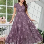 Floral Print Wrap Dress for Women Plus Size Floor Length 5 | PricZone