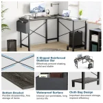 Gaming Office Desk with Storage and Side Bag 3 | PricZone Gaming Office Desk with Storage and Side Bag 3 | PricZone