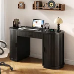 Fluted Executive Computer Desk with Drawers 2 | PricZone