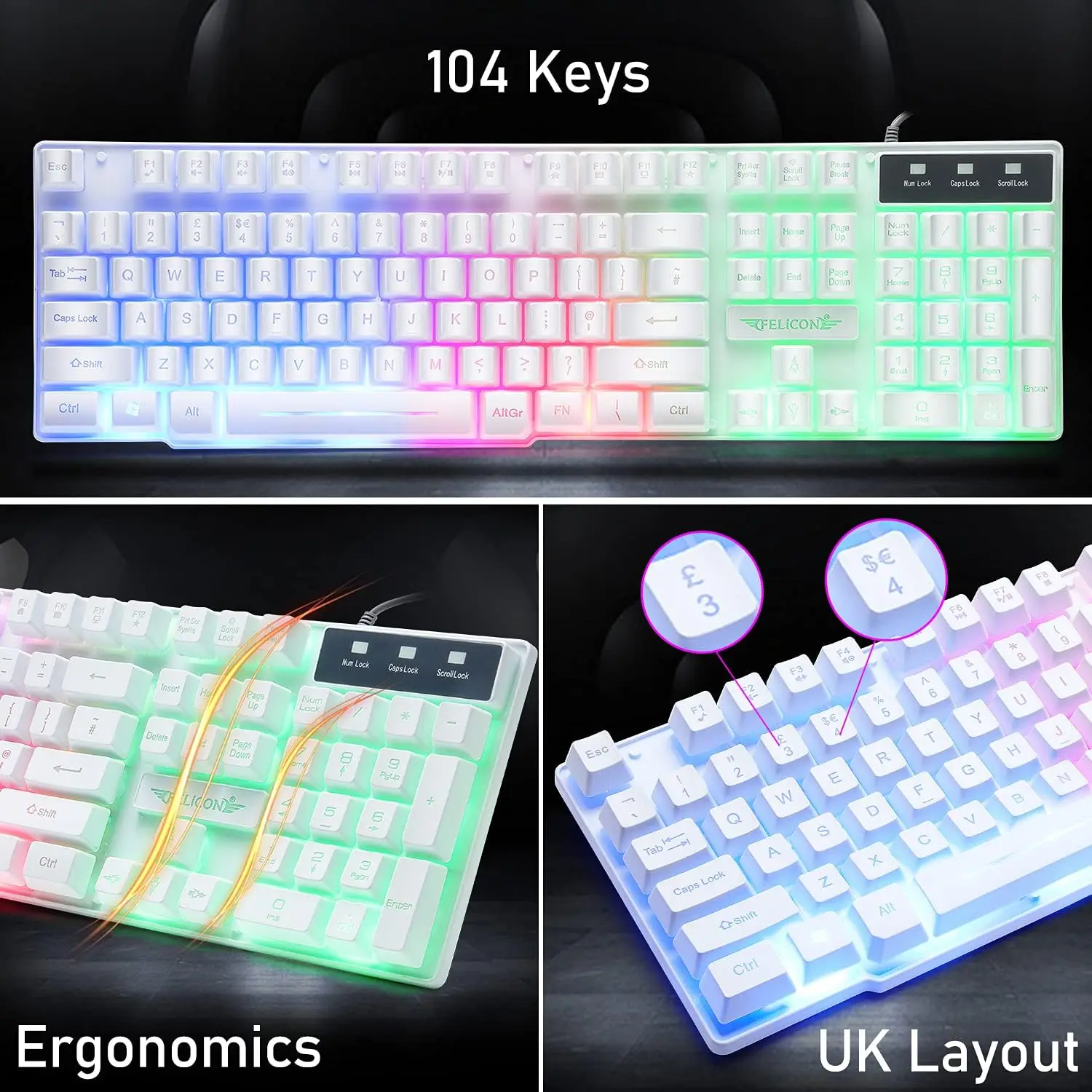 Mambasnake T11 UK Gaming Keyboard Mouse Headset Combo Set 3 | PricZone Mambasnake T11 UK Gaming Keyboard Mouse Headset Combo Set 3 | PricZone