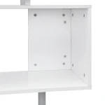 55 inch 360° Rotating Corner Computer Desk Modern L Shaped Home 6 | PricZone