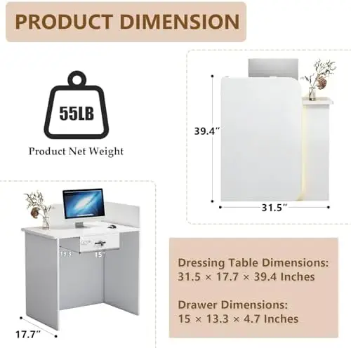 Reception Desk with Lockable Drawers and Checkout Counter 2 | PricZone Reception Desk with Lockable Drawers and Checkout Counter 2 | PricZone