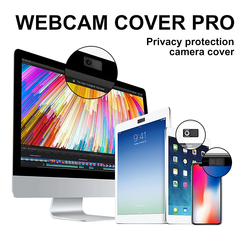 3Pcs Plastic Webcam Covers for Phone Laptop Desktop 7