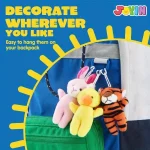 Pcs Mini Animal Plush Party Favors with Keychain Hoop 2 | PricZone Pcs Mini Animal Plush Party Favors with Keychain Hoop 2 | PricZone