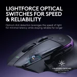 Promotional image for Lightforce switches showing a close up of the device with bold white text on a dark gradient background | PricZone