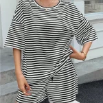 Striped Athleisure 2 Piece Sweatsuit Set 4 | PricZone Striped Athleisure 2 Piece Sweatsuit Set 4 | PricZone