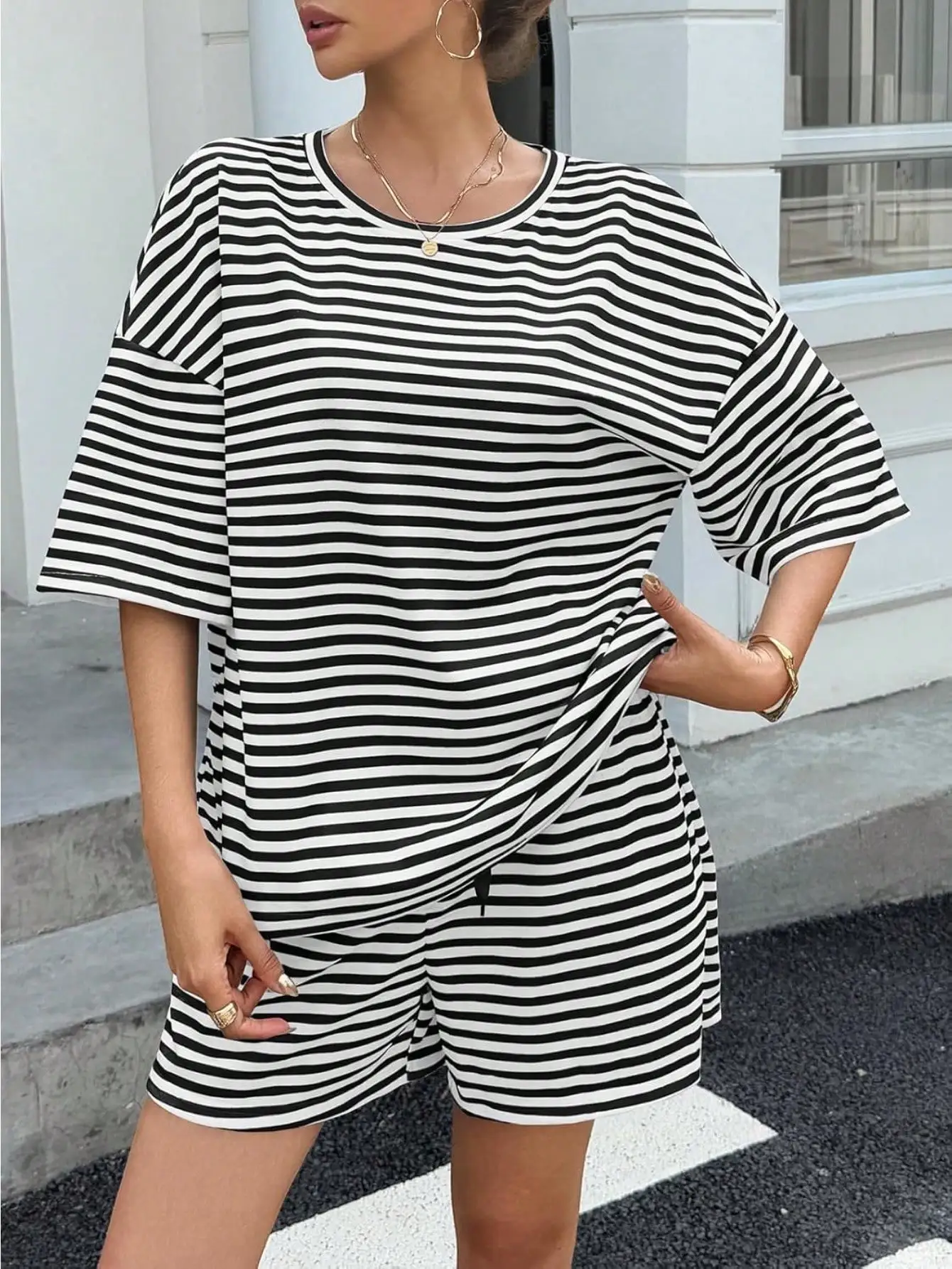 Striped Athleisure 2 Piece Sweatsuit Set 4 | PricZone Striped Athleisure 2 Piece Sweatsuit Set 4 | PricZone