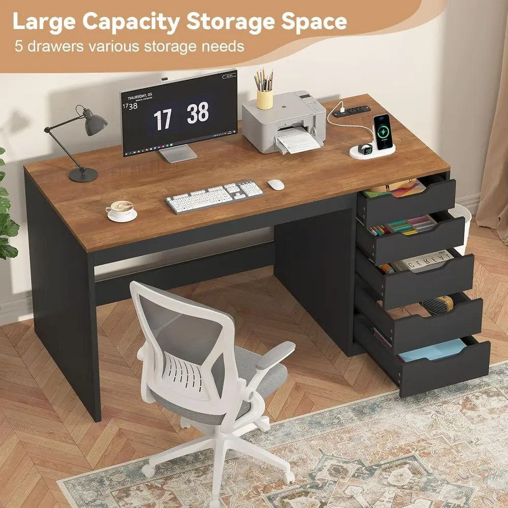 Computer Desk with Storage and Power Outlets 4 | PricZone Computer Desk with Storage and Power Outlets 4 | PricZone