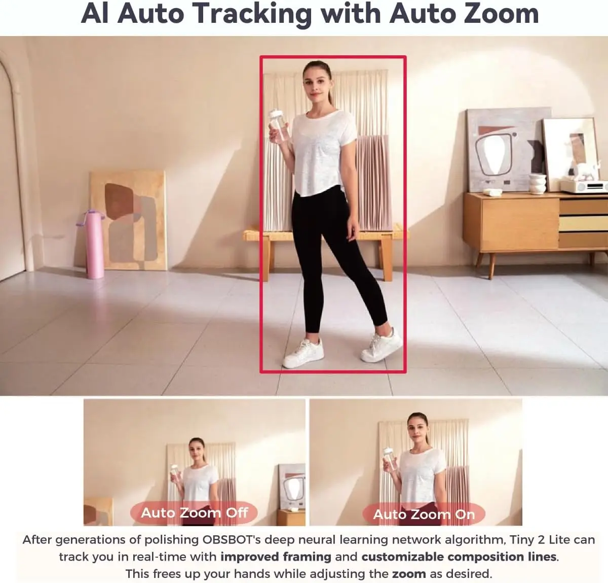 4K Ptz Webcam with Ai Tracking 1080P@60Fps Hdr Noise 9