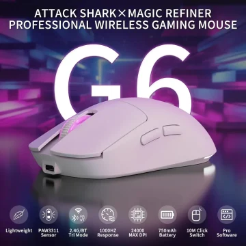 G6 Wireless Gaming Mouse 24000 Dpi Adjustable 72G 1 | PricZone