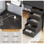 L Shaped Gaming Desk with Hutch and Storage 5 | PricZone