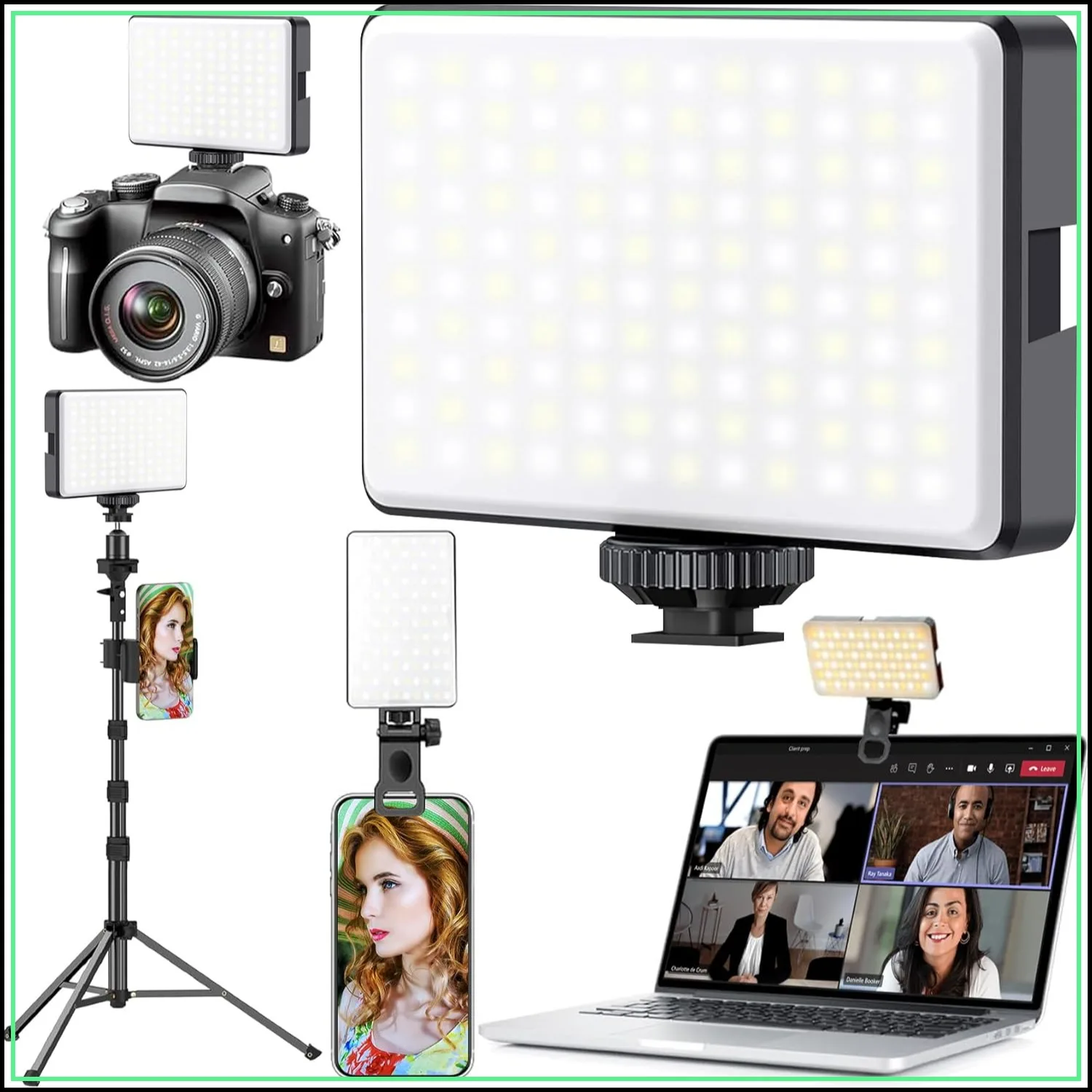 LED Portable Selfie Light with Tripod Adapter 7