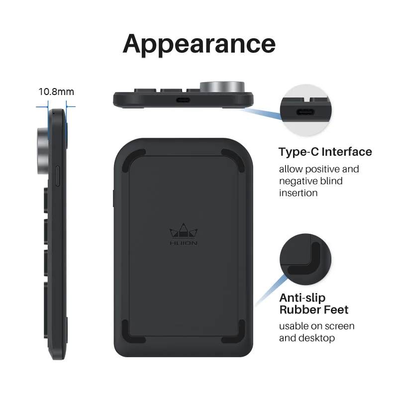 Huion Wireless Keyboard Bluetooth 50 Connection Keydial 5 | PricZone Huion Wireless Keyboard Bluetooth 50 Connection Keydial 5 | PricZone