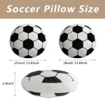 Soccer Ball Plush Pillow Round Fluffy Flannel Throw Cushion 3 | PricZone Soccer Ball Plush Pillow Round Fluffy Flannel Throw Cushion 3 | PricZone