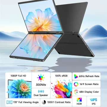 6 Inch Dual Laptop Screen Extender Monitor 2