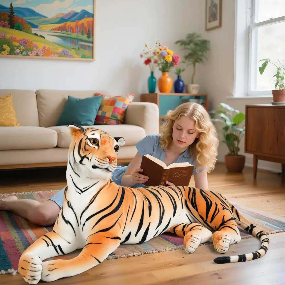 Extra Large Plush Lifelike Tiger Stuffed Animal Home Sofa 20