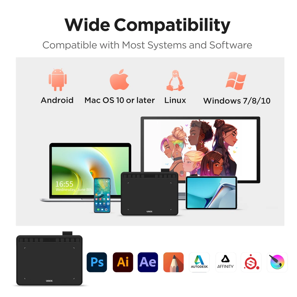 Ugee S640 Graphic Tablet with Stylus 63X4 Inches 5 | PricZone Ugee S640 Graphic Tablet with Stylus 63X4 Inches 5 | PricZone