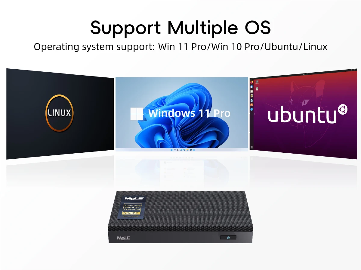 Mele Quieter4C N150 Fanless Mini PC with 8Gb Ddr4 RAM 13