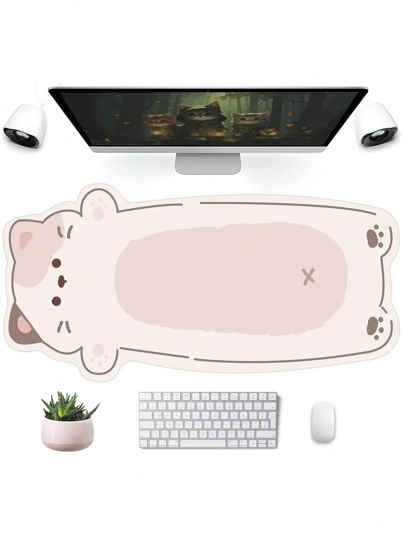 Large Universal Alien Cute Lying Cat Desk Pad Mouse 2 | PricZone Large Universal Alien Cute Lying Cat Desk Pad Mouse 2 | PricZone