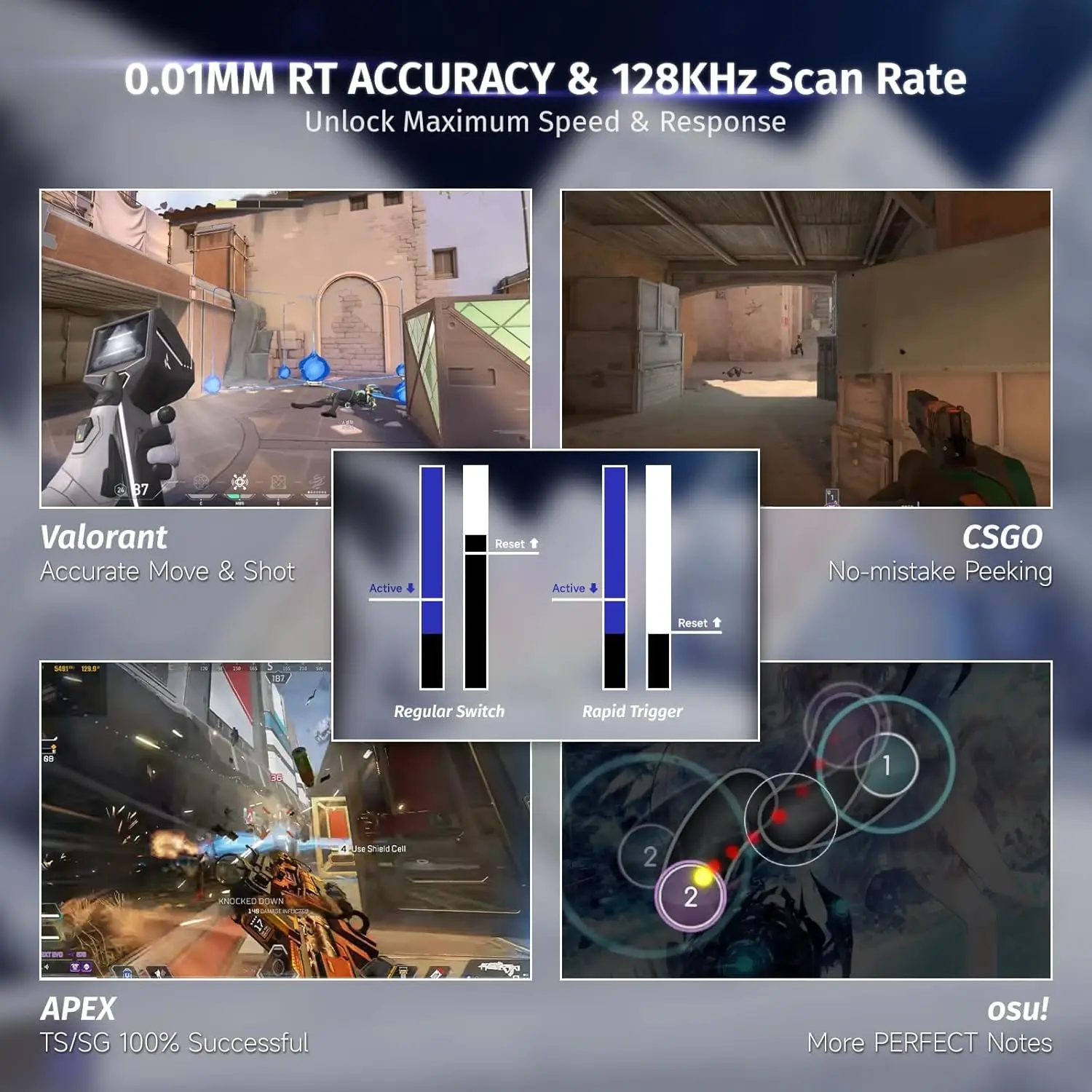 Attack Shark X68 He Rapid Trigger Mechanical Gaming 3 | PricZone Attack Shark X68 He Rapid Trigger Mechanical Gaming 3 | PricZone