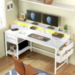 Small Gaming Desk with Remote RGB Light and Power 1 | PricZone