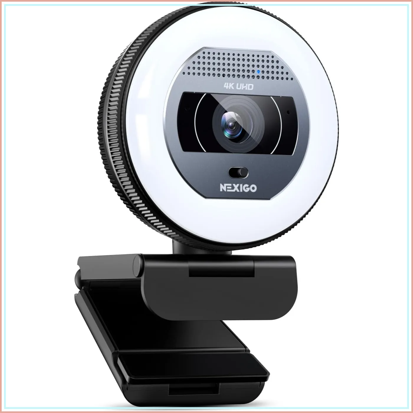 4K Webcam with Ring Light Pdaf Autofocus 1080P 60Fps 7