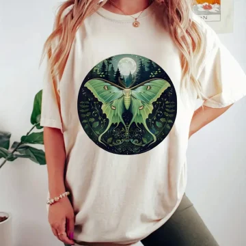 Women's Plus Size Moonlit Forest Moth Art Tank Top 2