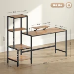 Homcom 67 Gaming Desk with Reversible Computer and Monitor 3 | PricZone