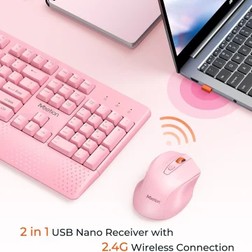 Wireless Keyboard and Mouse Full-Sized Cordless 2