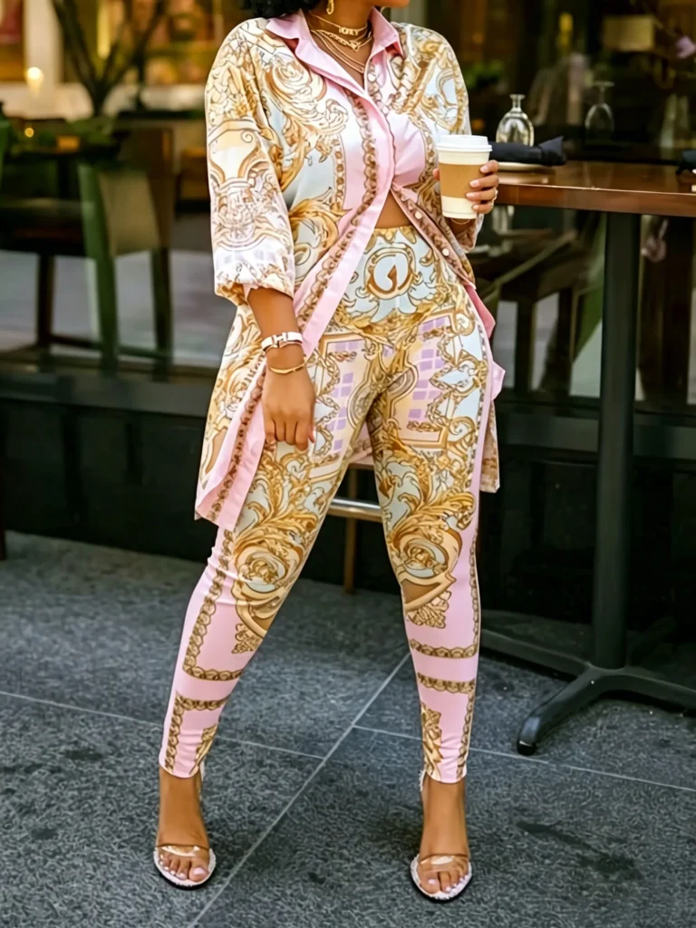 Ornate Print 2Piece Casual Outfit Set 1 | PricZone Ornate Print 2 Piece Casual Outfit Set 1 | PricZone