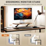 Homcom 67 Gaming Desk with Reversible Computer and Monitor 5 | PricZone