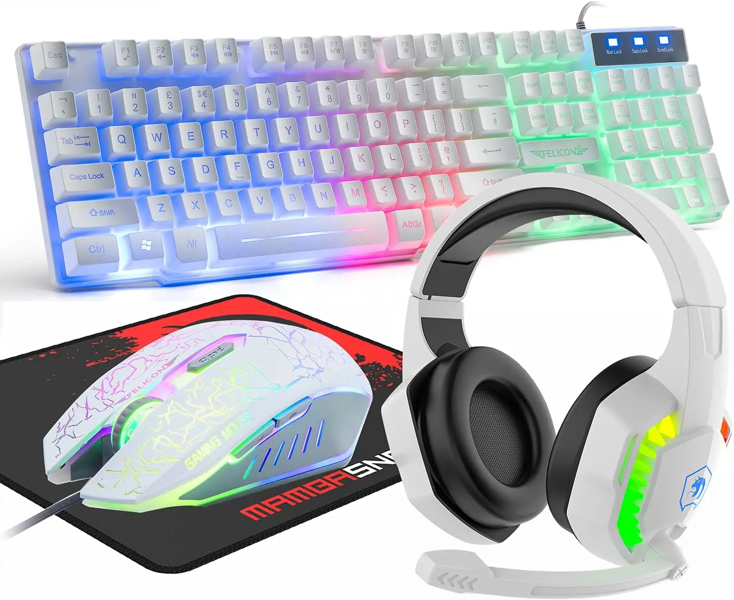 Mambasnake T11 UK Gaming Keyboard Mouse Headset Combo Set 6 | PricZone Mambasnake T11 UK Gaming Keyboard Mouse Headset Combo Set 6 | PricZone