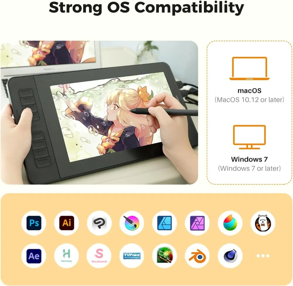 Drawing Tablet with Screen and 8192 Pressure Stylus 6 | PricZone Drawing Tablet with Screen and 8192 Pressure Stylus 6 | PricZone