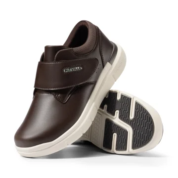 FitVille Wide Leather Diabetic Slip On Shoes 1 | PricZone