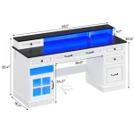 Executive Desk with File Drawer and Monitor Stand 2 | PricZone