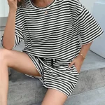 Striped Athleisure 2 Piece Sweatsuit Set 6 | PricZone Striped Athleisure 2 Piece Sweatsuit Set 6 | PricZone